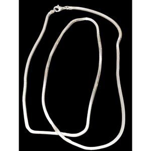Necklace 30 Inches Serpentine Snake Chain Jewelry Sterling Silver Stamped 925 Lo